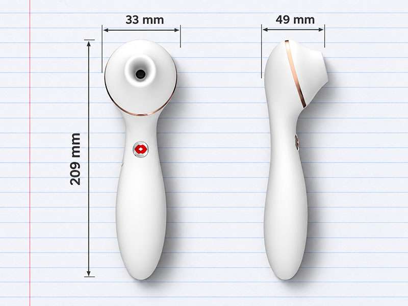 Kích thước máy rung Kisstoy Polly Max