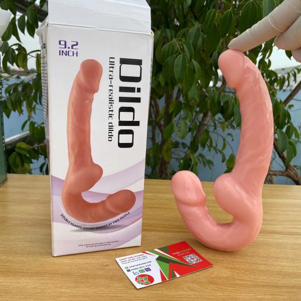 Dương Vật Giả Hai Đầu 9.2inch Silicon Siêu Mềm Tăng khoái Cảm Đôi Đỉnh Cao