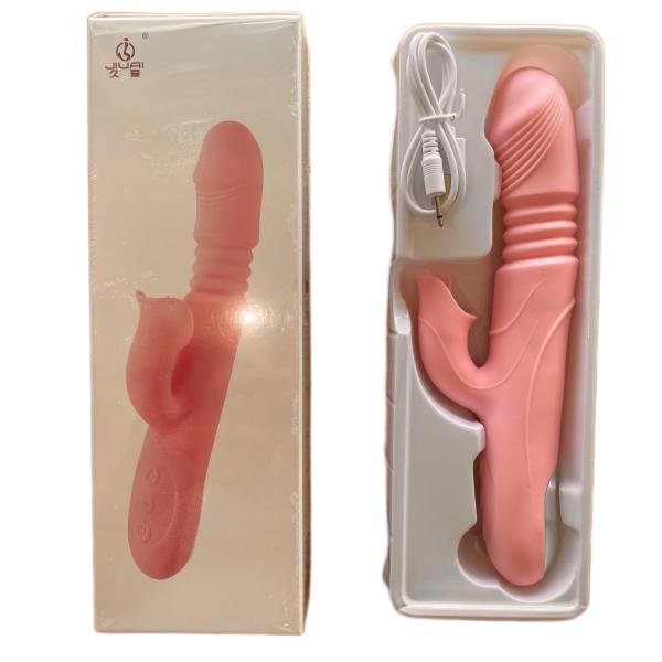 Dương Vật Giả Rung Ngoái Toả Nhiệt Sưởi Lưỡi Liếm Sạc USB 