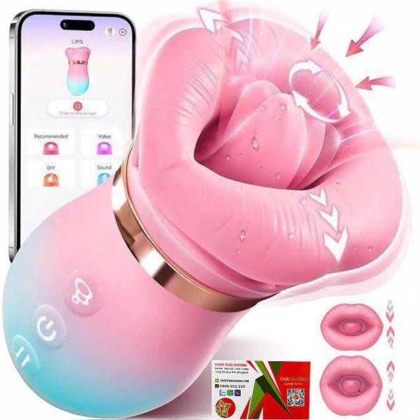 Lưỡi liếm âm đạo Sovokn rung liếm hút đa Điều Khiển App