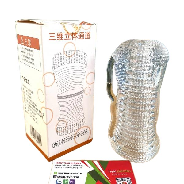 Cốc Thủ Dâm 3D Trong Suốt 2 Đầu Bú Mút
