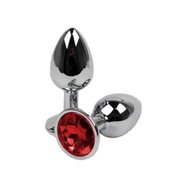 Phíc Cắm Hậu Môn Inox Có Đính Đá Trơn