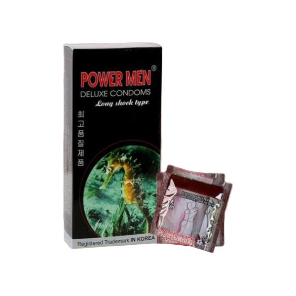 Bao Cao Su Cá Ngựa Powermen Đen Hộp 12