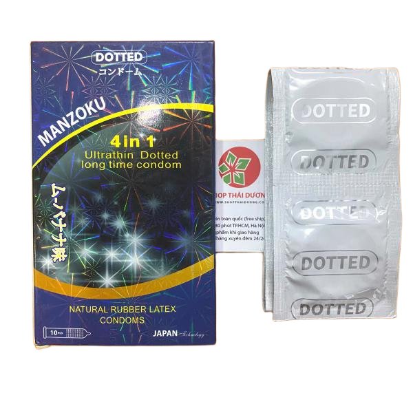 Bao Cao Su 4 In 1 Xanh Ultrathin Manzoku Kéo Dài Thời Gian