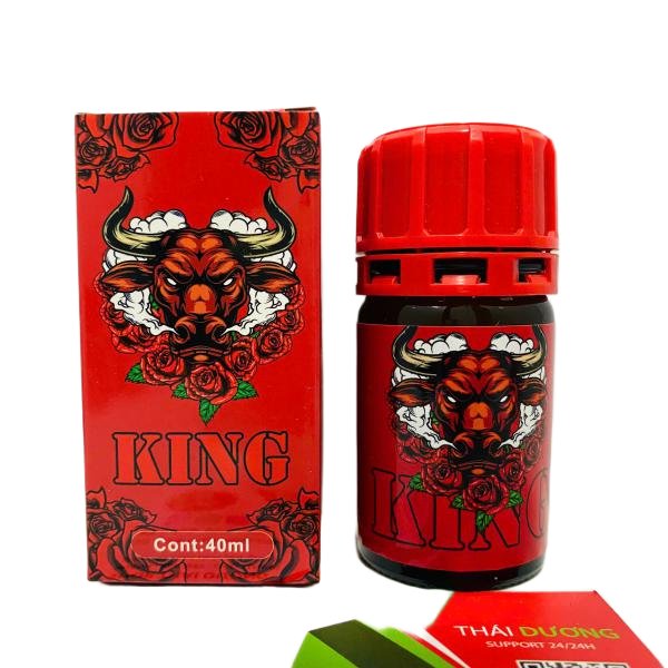 Popper King Đầu Trâu Đỏ 40Ml Thiết Kế Chân Thật